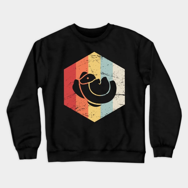 Retro 70s Ball Python Icon Crewneck Sweatshirt by MeatMan